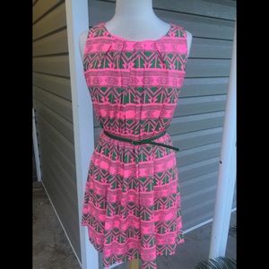 💕Pink Owl apparel Neon pink and green dress💕